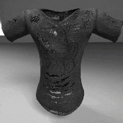 Oversized Ripped Shirt (Halloween Decals)