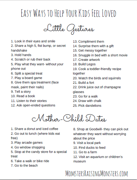 Help Your Kids Feel Loved- Printable - Payhip