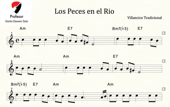 PARTITURA LOS PECES EN EL RÍO (Villancico Tradicional) - Payhip