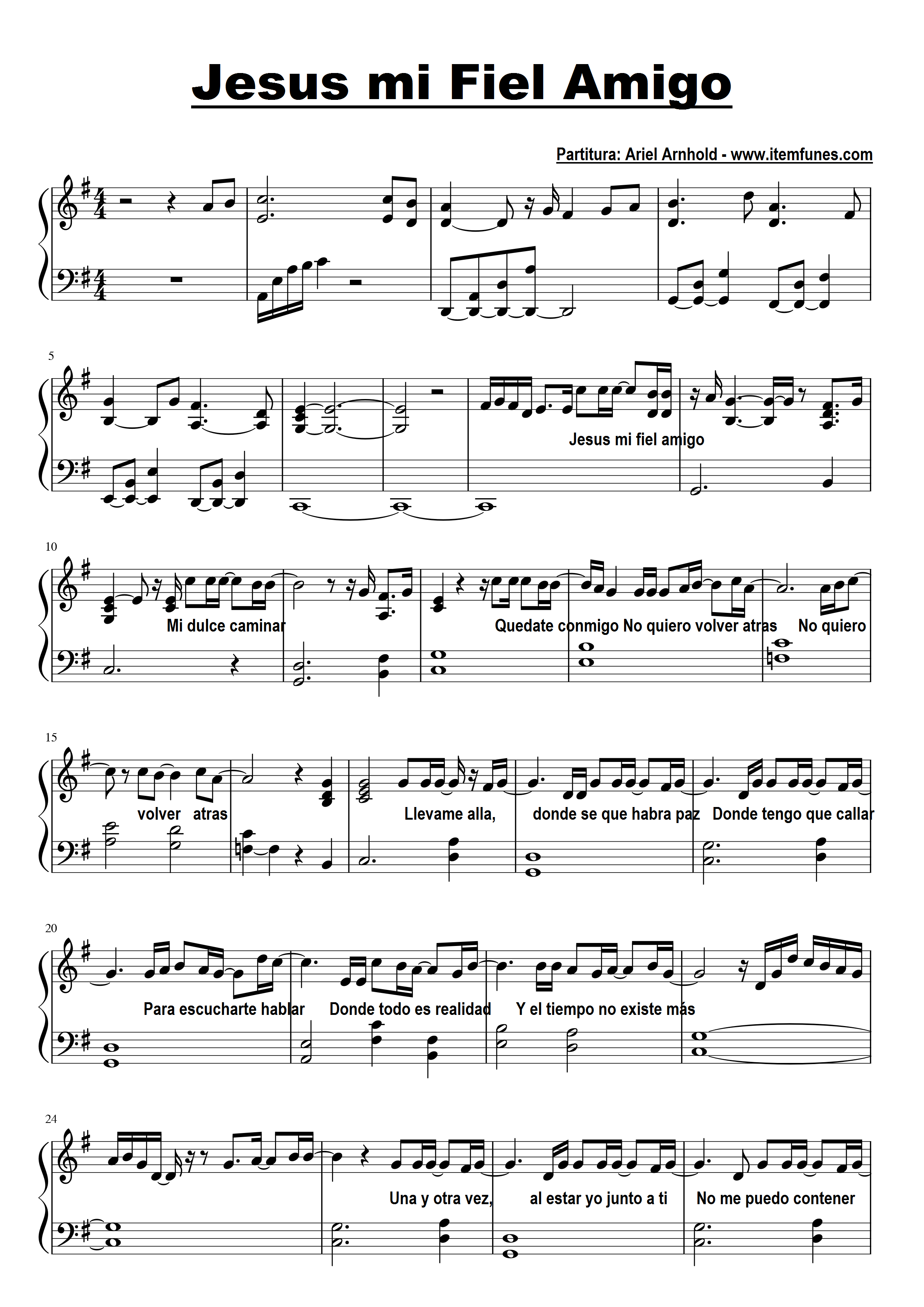 JESUS MI FIEL AMIGO Partitura Payhip