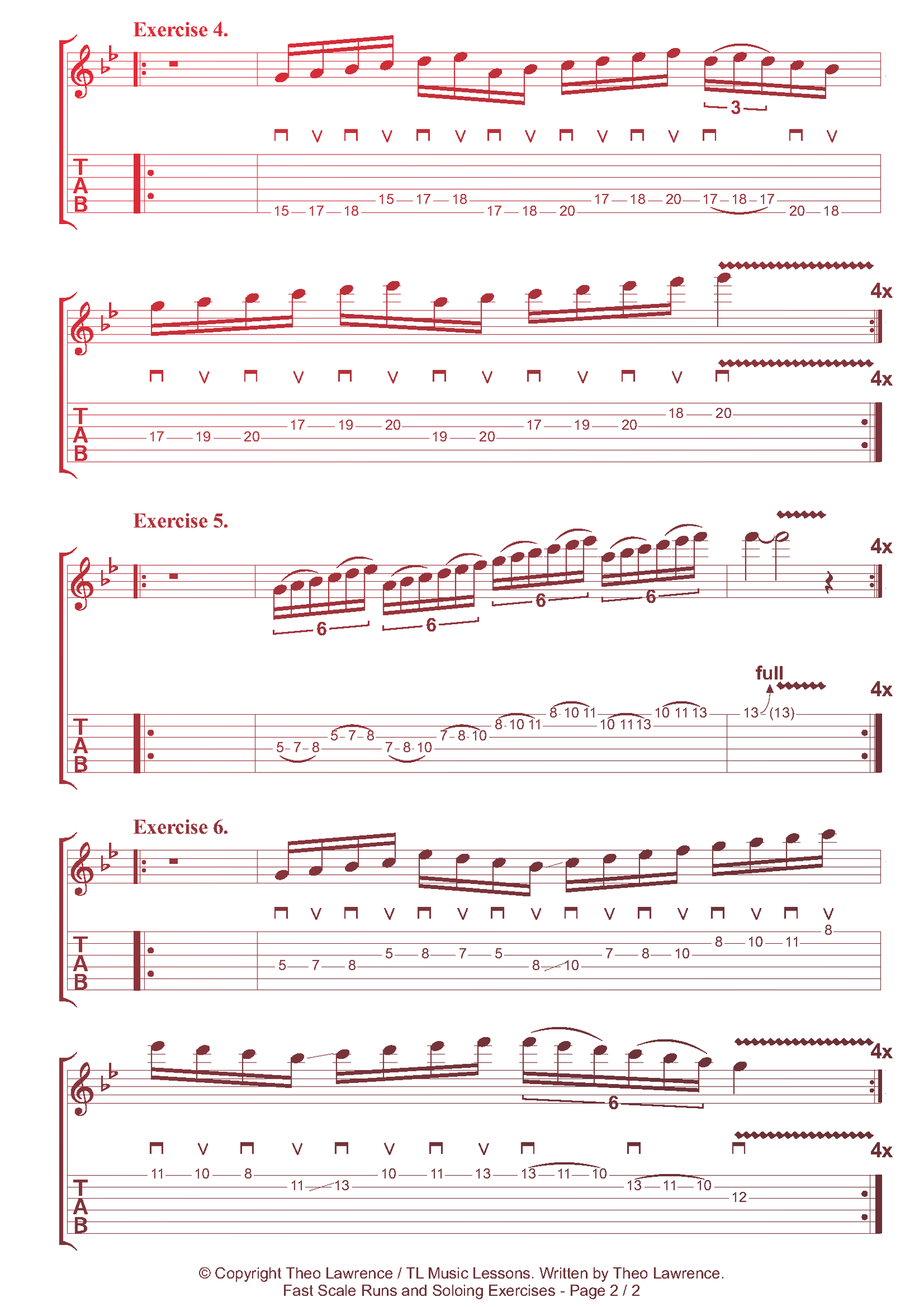 6 Guitar Shredding Exercises Fast Scale Runs and Soloing Exercises in