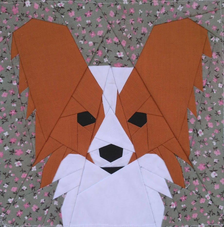 Great Dane Quilt Block PDF Pattern 4 versions in technology Paper