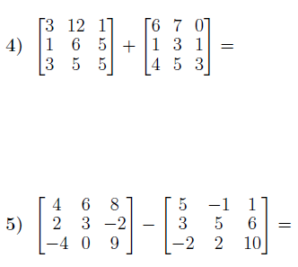 Adding and subtracting matrices worksheet (with solutions) - Payhip
