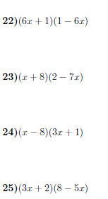 Expanding double brackets worksheet no 3 (with solutions)