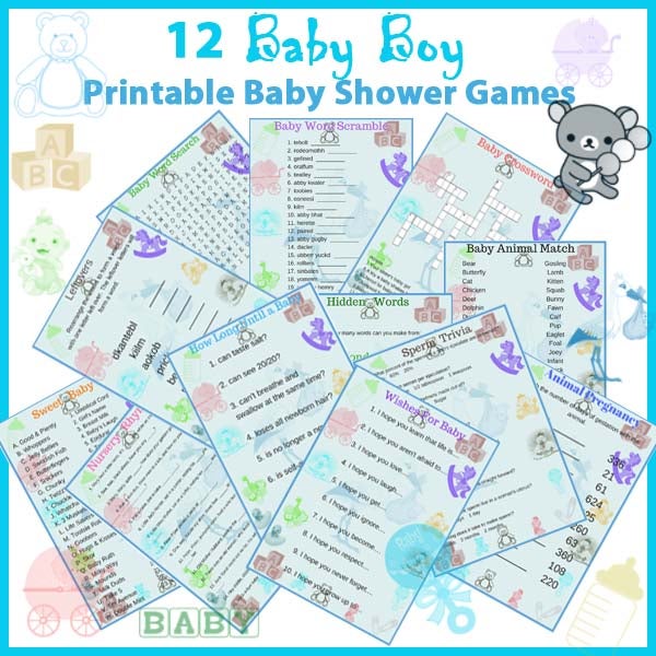 Baby Shower Games for Baby Boy Printables Payhip