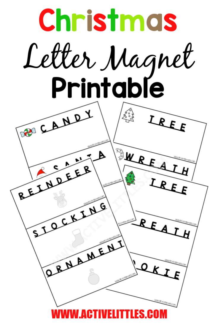 Christmas Letter Magnet Word Match Printable Preschool and Kindergarten -  Payhip