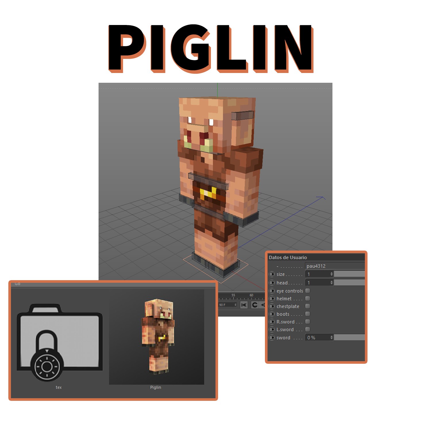 Minecraft c4d piglin rig - Payhip