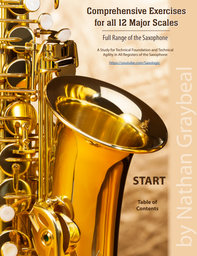 Comprehensive Exercises for All 12 Major Scales Saxophone, Full Range