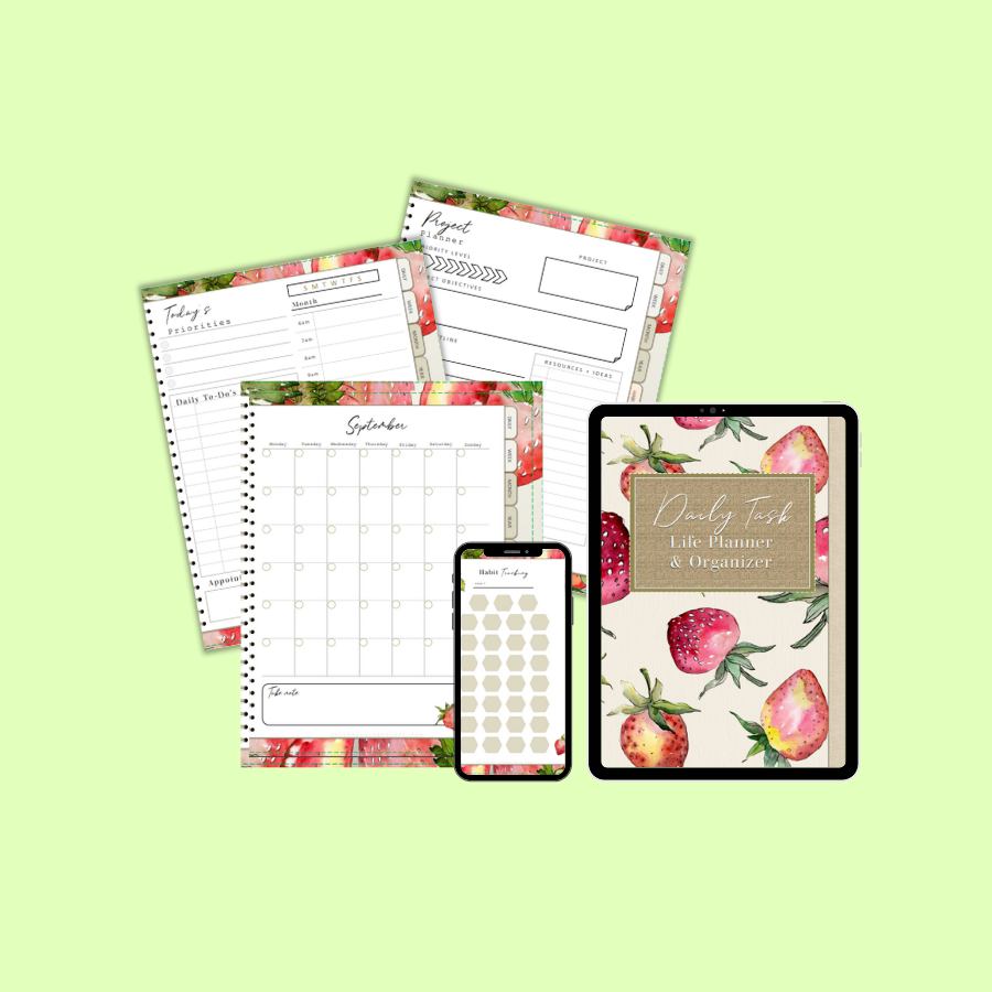 Strawberry Fields Forever Digital and Printable Life Planner! PDF