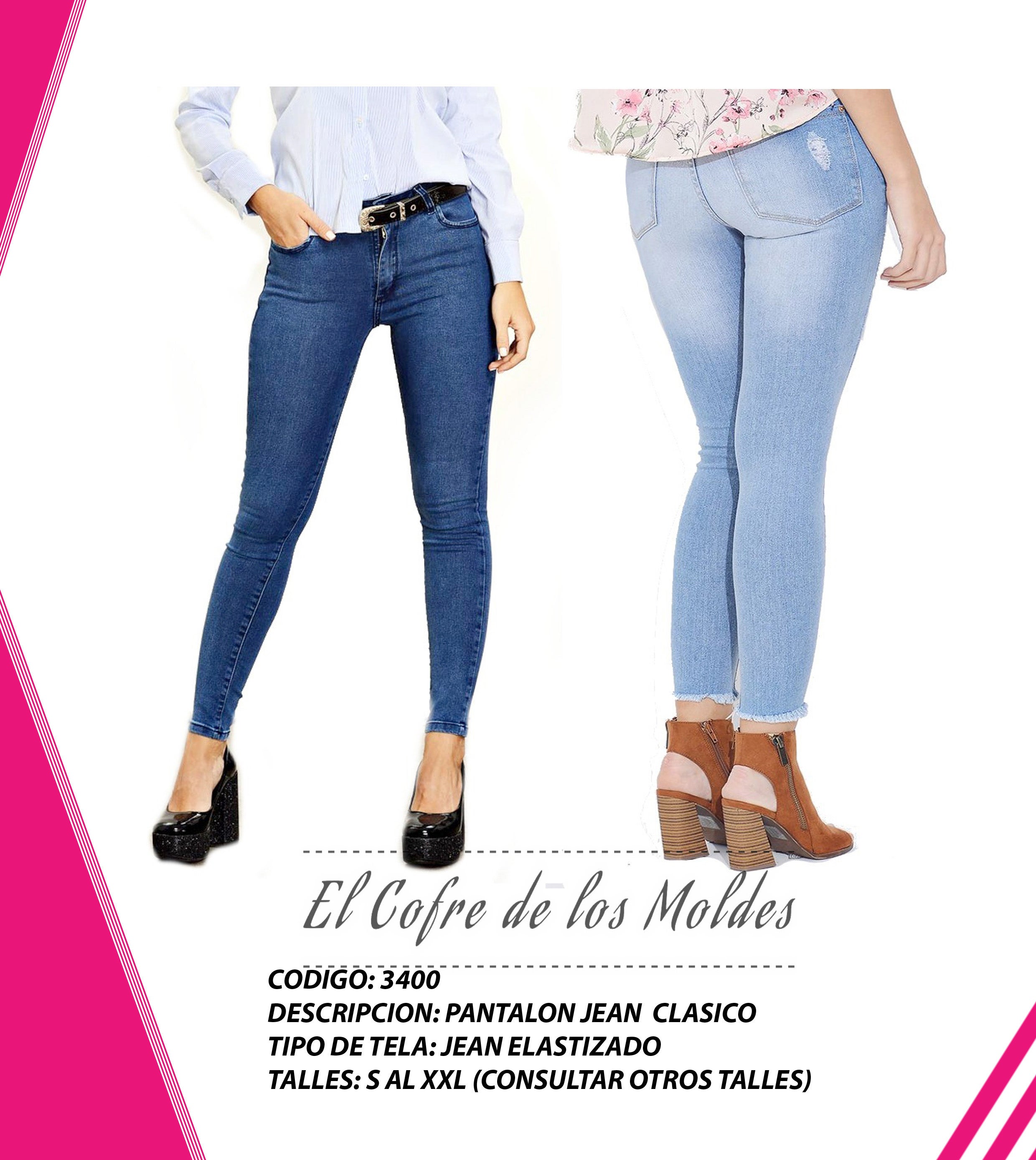 Molde Digital PDF Pantalon Jean Elastizado Patron Pack S A XXL - Payhip