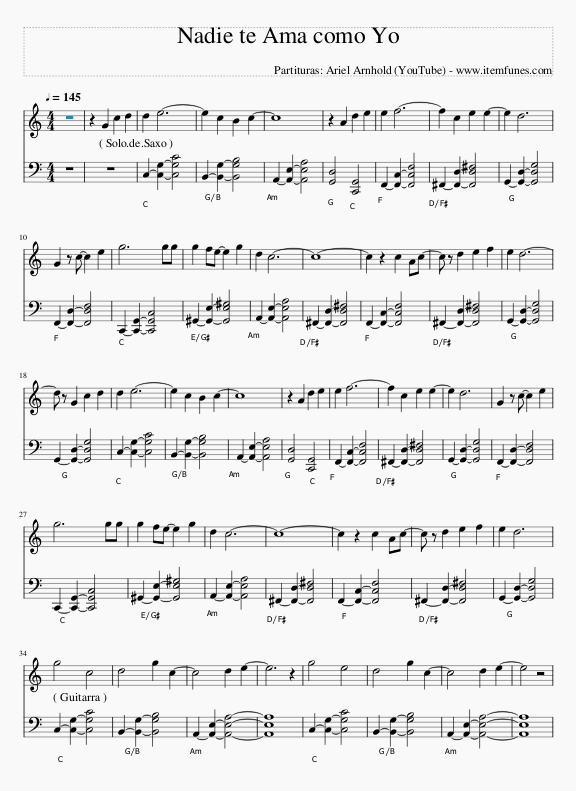 NADIE TE AMA COMO YO - Martin Valverde - Partituras Cristianas Piano  Acordes Letras Melodías - Payhip