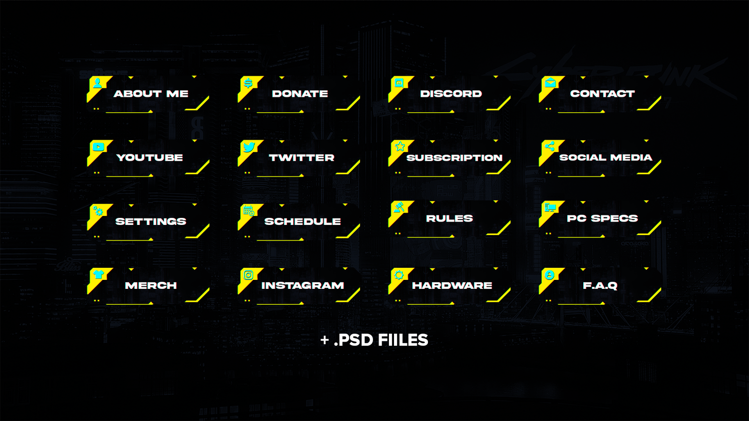 Cyberpunk 2077 STREAM OVERLAY TEMPLATE - Payhip