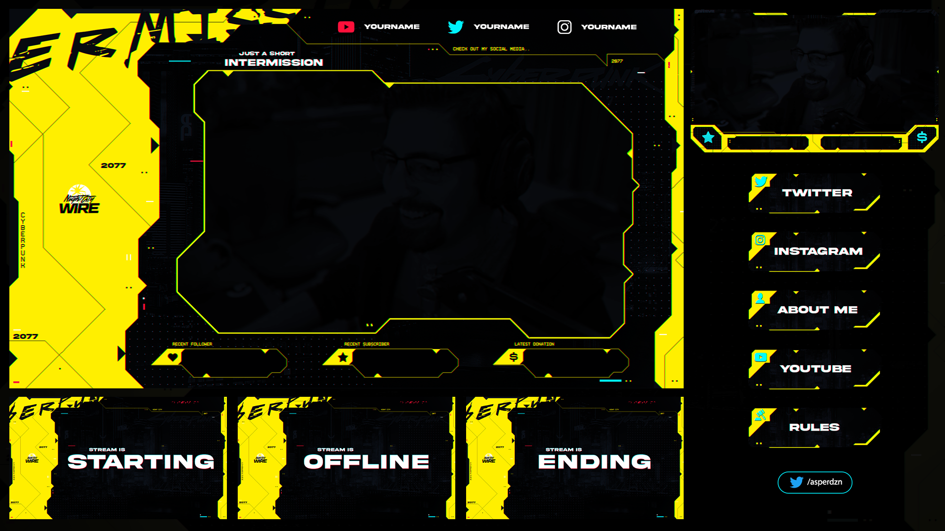 Cyberpunk 2077 STREAM OVERLAY TEMPLATE - Payhip