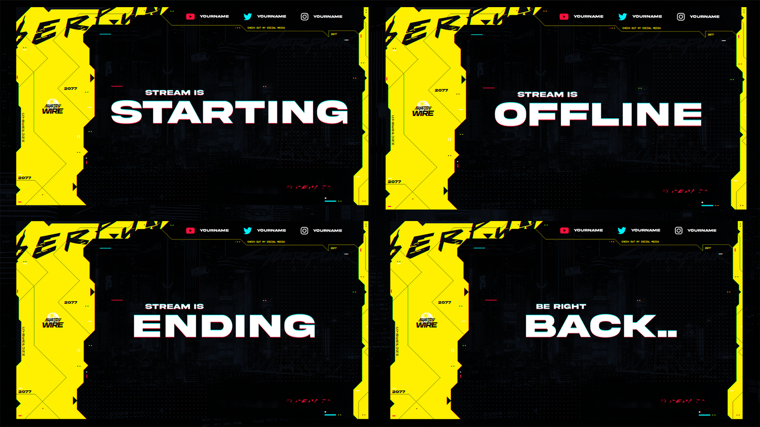 Cyberpunk 2077 stream overlay template payhip