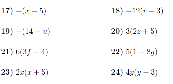 Multiplying a bracket by a singe term worksheet (with solutions)
