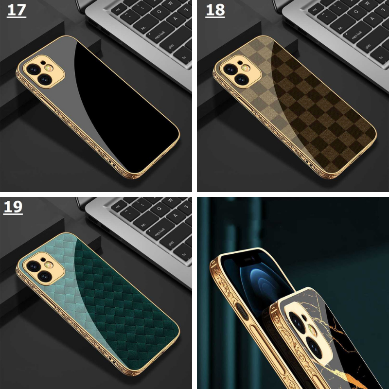 Newest Luxury Glass Case iPhone 12 Pro Full Protection Hard Cover Case