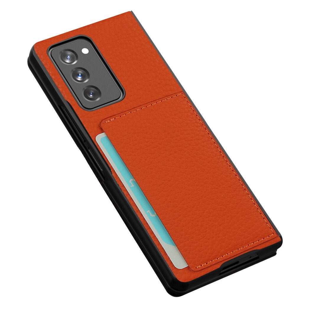 Luxury Leather Case Samsung Galaxy Z Fold 2 Protective Phone Case With