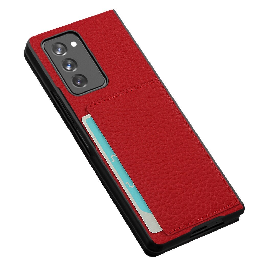 Luxury Leather Case Samsung Galaxy Z Fold 2 Protective Phone Case With Slot Caard Payhip
