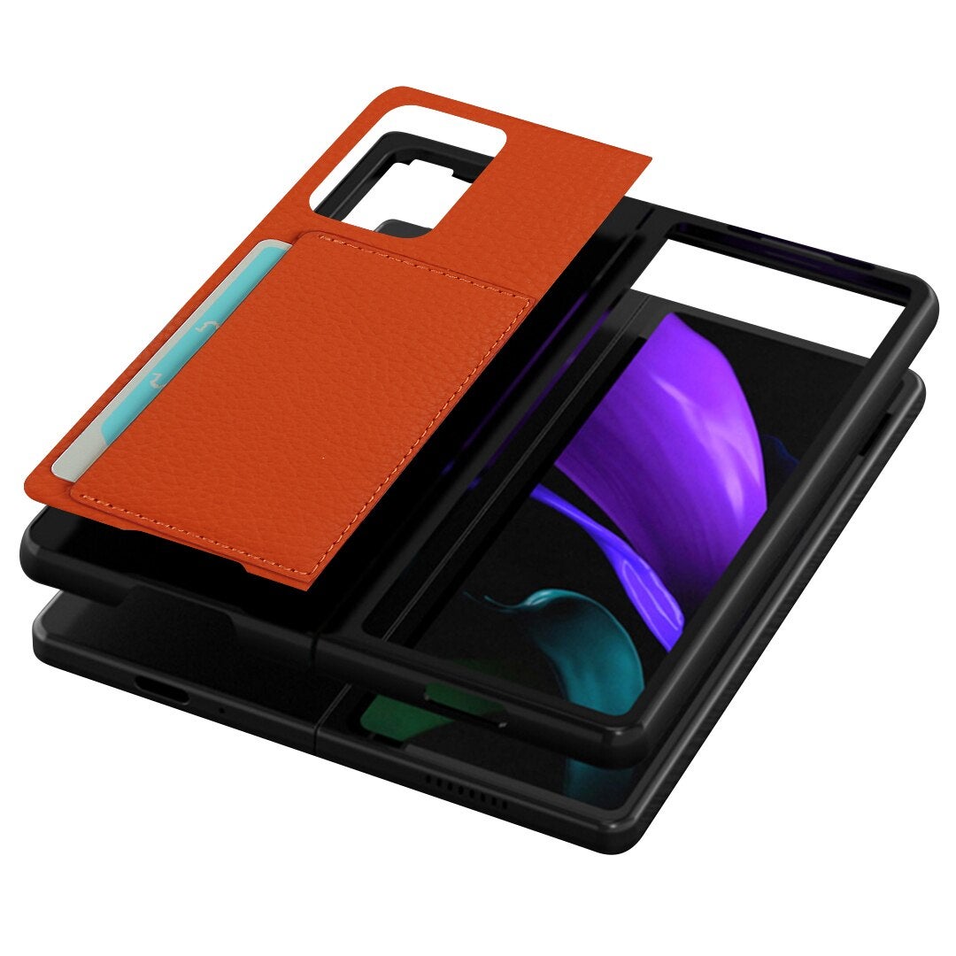 Luxury Leather Case Samsung Galaxy Z Fold 2 Protective Phone Case With Slot Caard Payhip