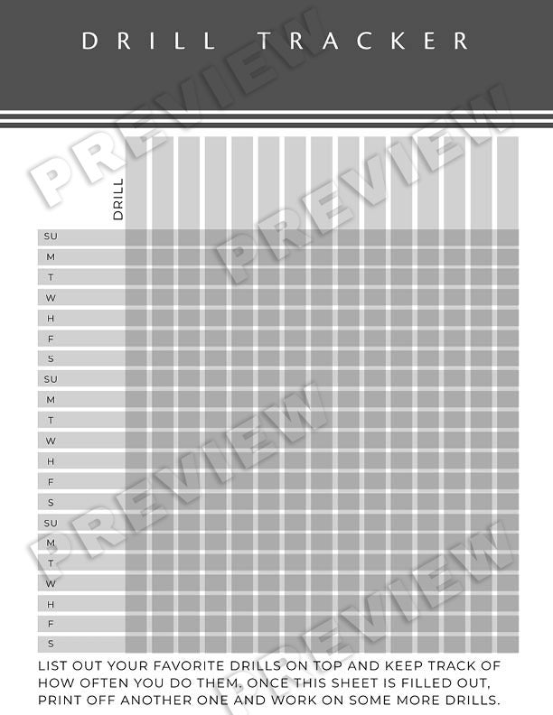 Hit Tracking Worksheet Drill Tracker - Payhip