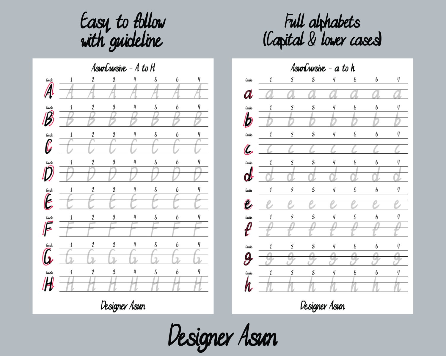cursive letters practice for beginners printable worksheets for cursive writing blank tracing papers cursive writing practice sheets payhip