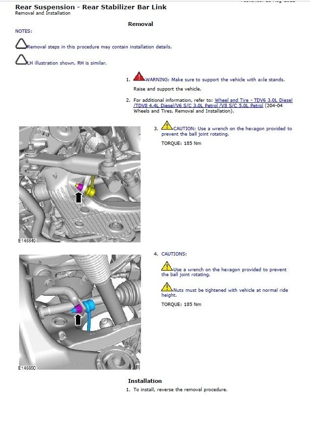 Download Repair LAND ROVER RANGE ROVER SPORT 2013 2014 2015 2016
