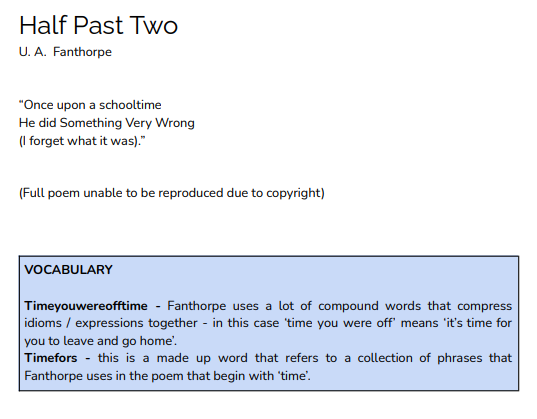 "Half-Past Two" by U.A. Fanthorpe - Payhip