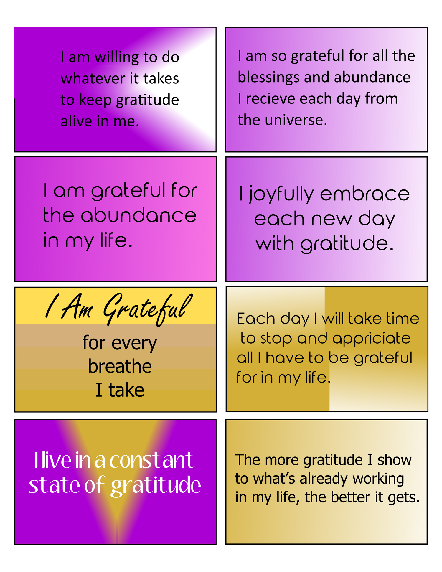 I Am Grateful Ebook, Printable Quotes, Affirmations and Journal Pages ...