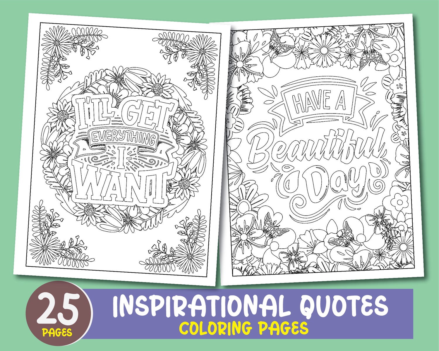 free inspirational quotes coloring pages vol 1 payhip