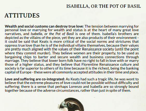 'Isabella, or the Pot of Basil' by Keats - Attitudes, Context and ...