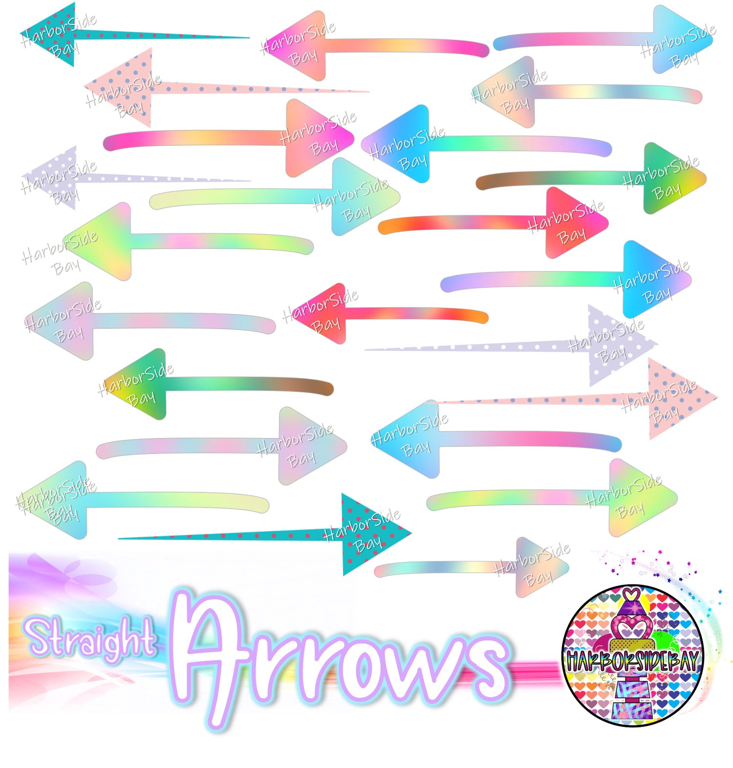 straight rainbow arrow clip art - Payhip