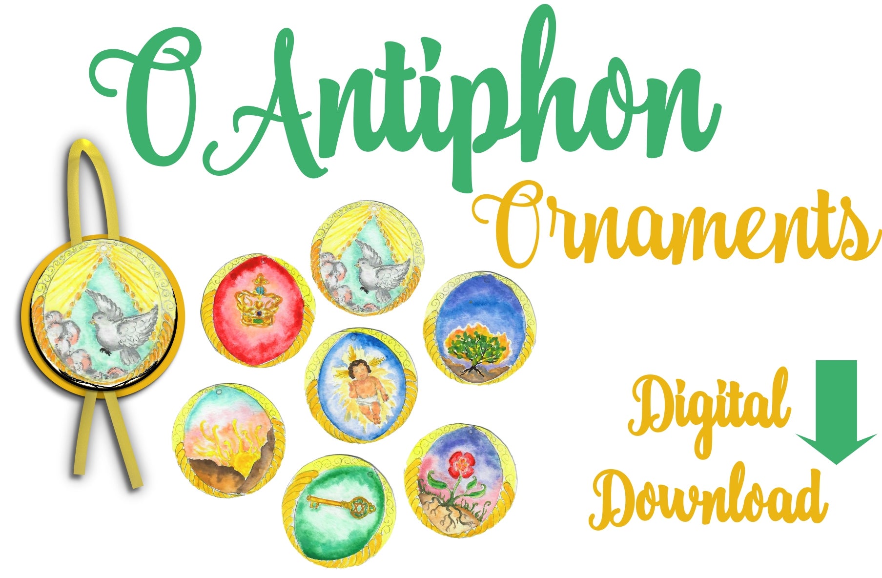 Watercolor O Antiphon Ornaments PDF - Payhip