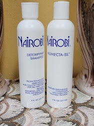 "September" Product  of the month Nairobi Detoxifying Shampoo and  Humecta-SIL Moisture Replenishing Conditioner with Nariobi- Plex Polymeric Proteins