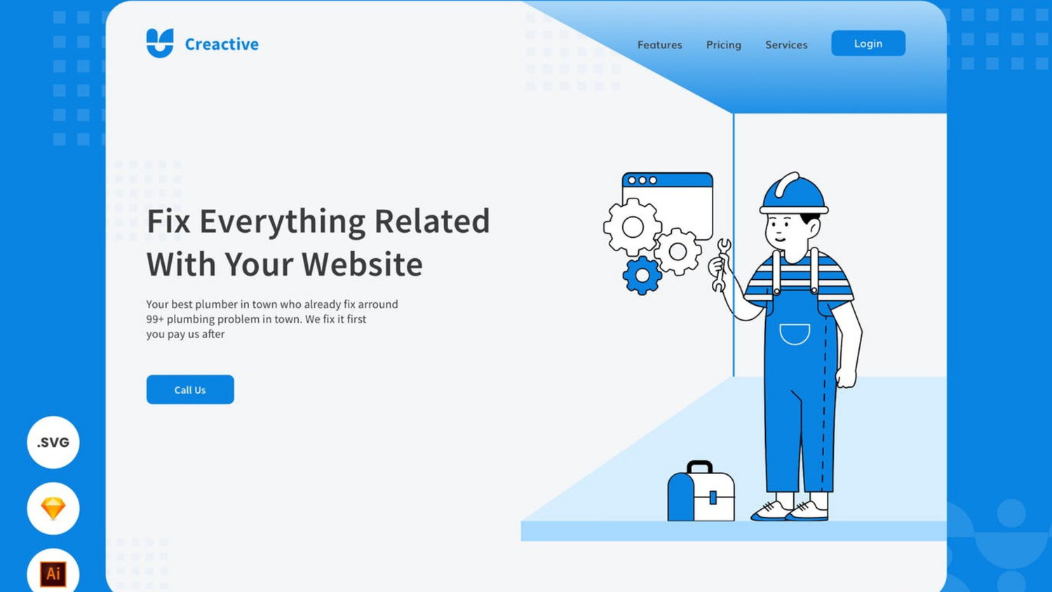 Technology website hero header template - Payhip