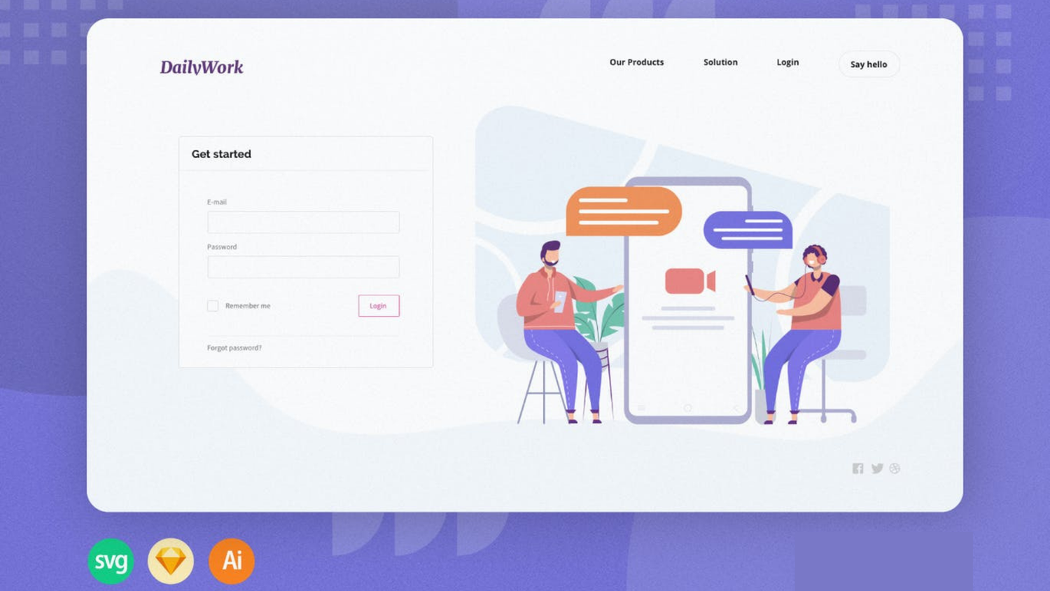 Website Hero Header Design - Payhip