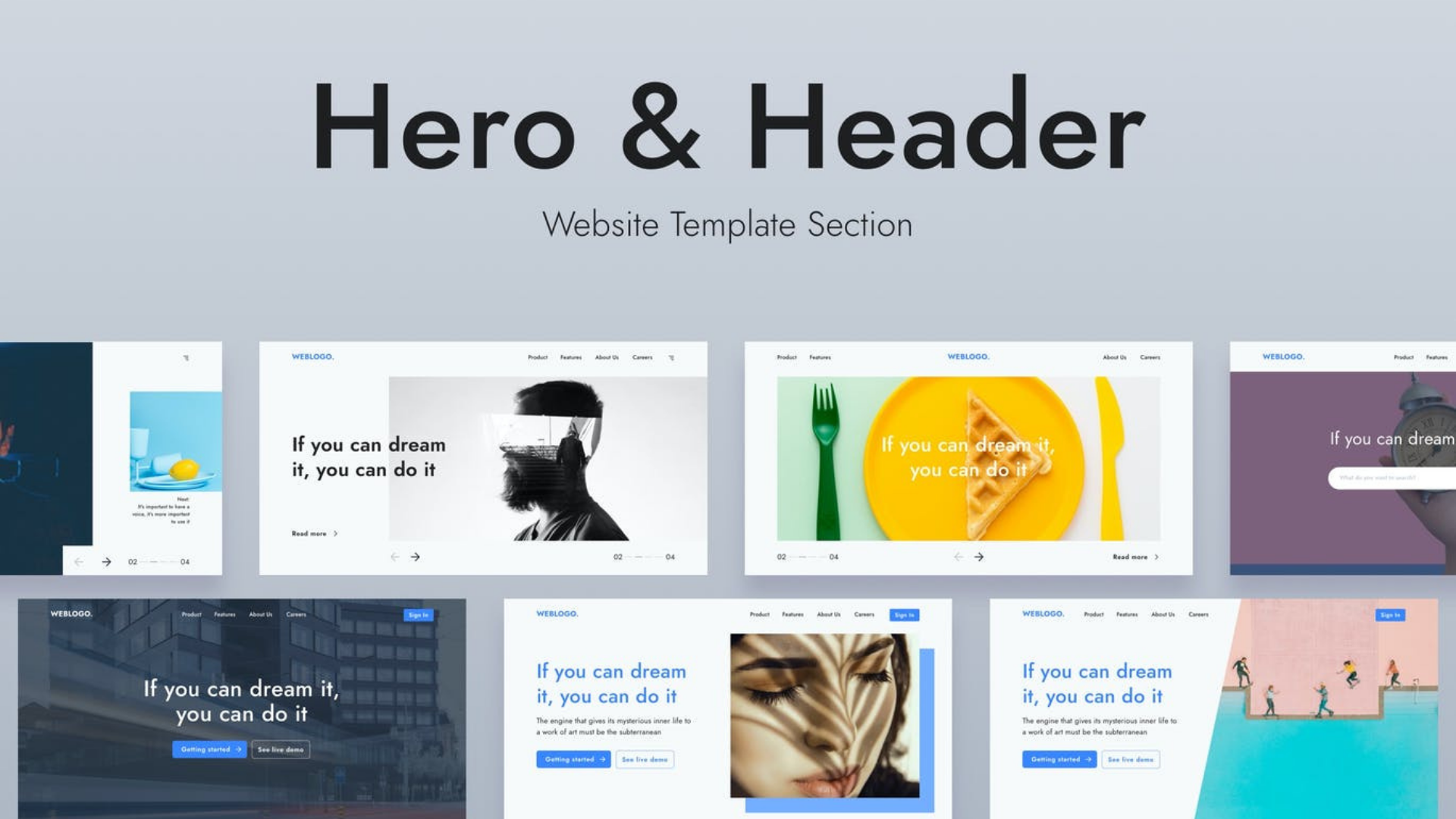 Web Hero Header Template - Payhip