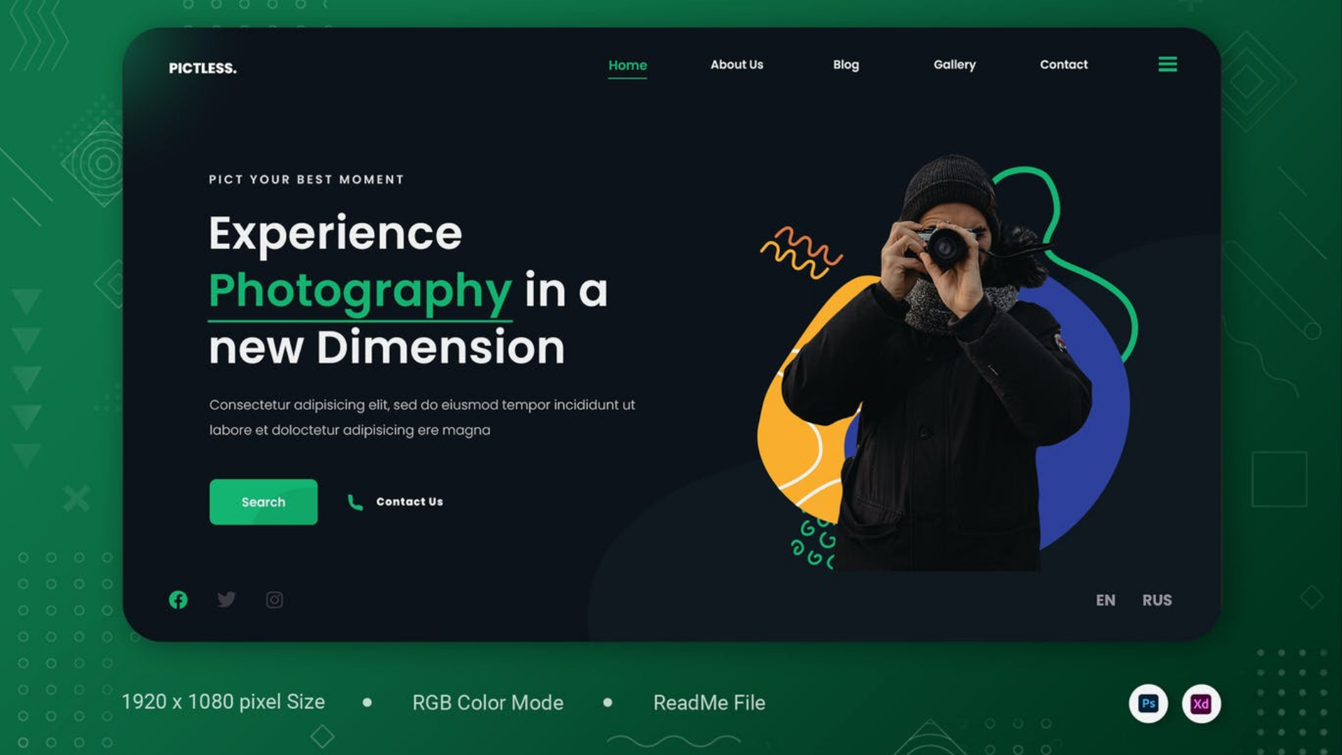 Photography Website Header - Payhip