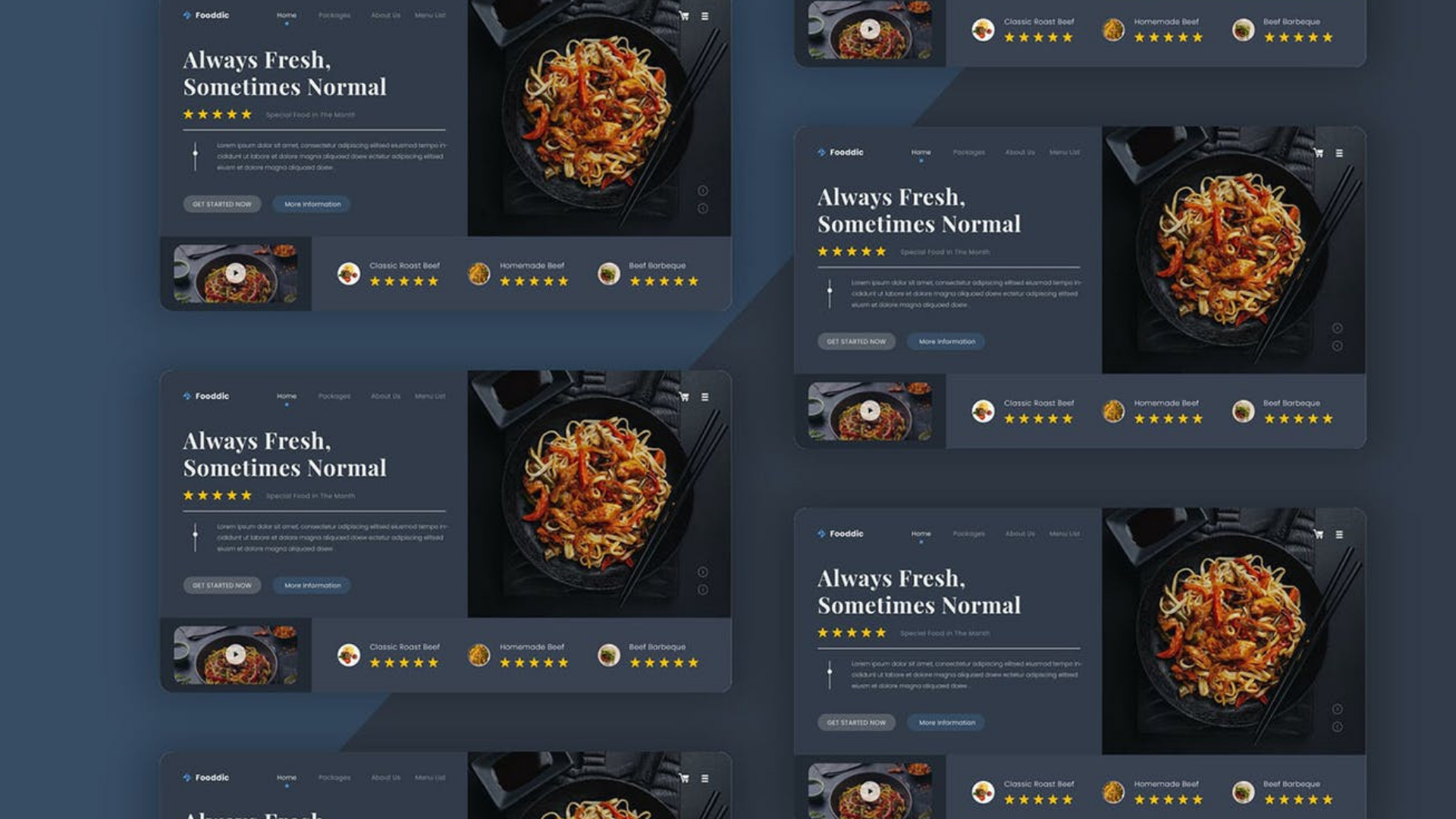 Food Website Header design - Payhip