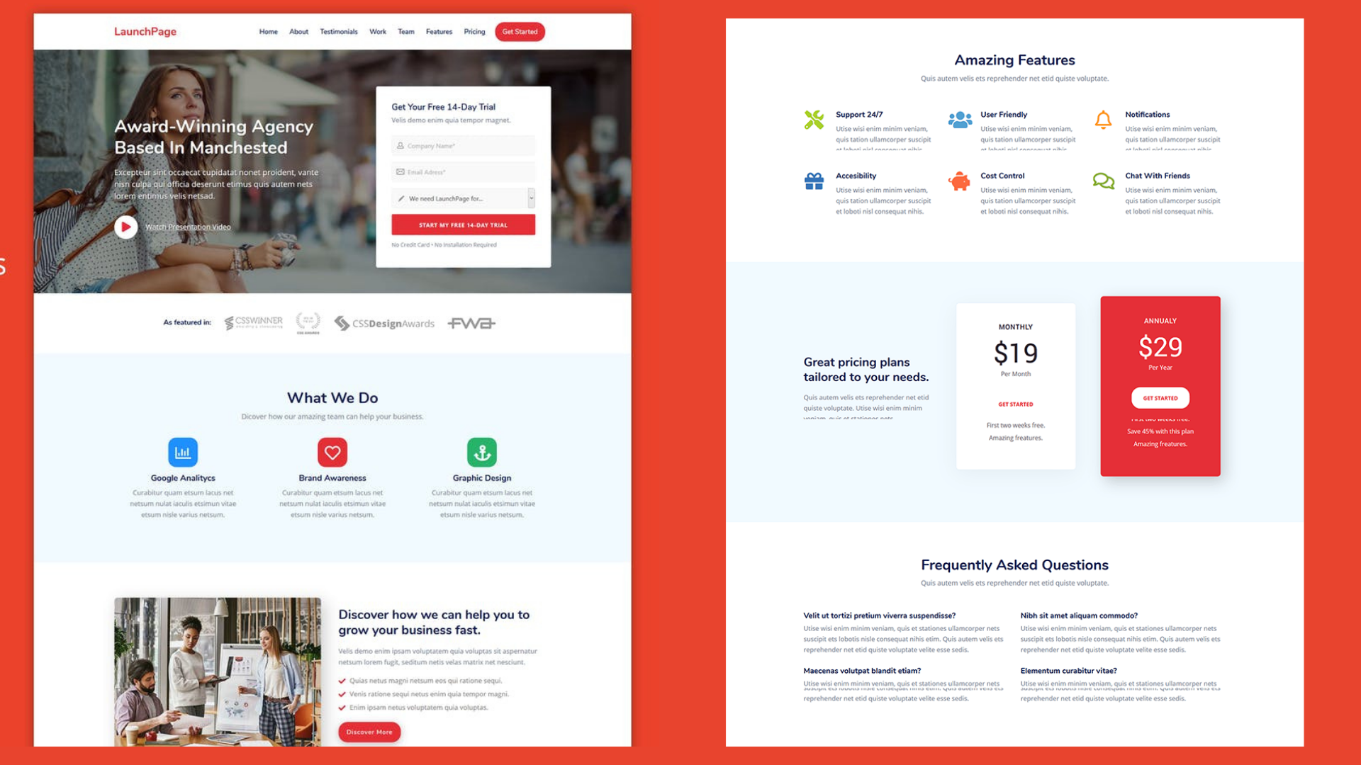 Premium HTML Landing Page Template - Payhip