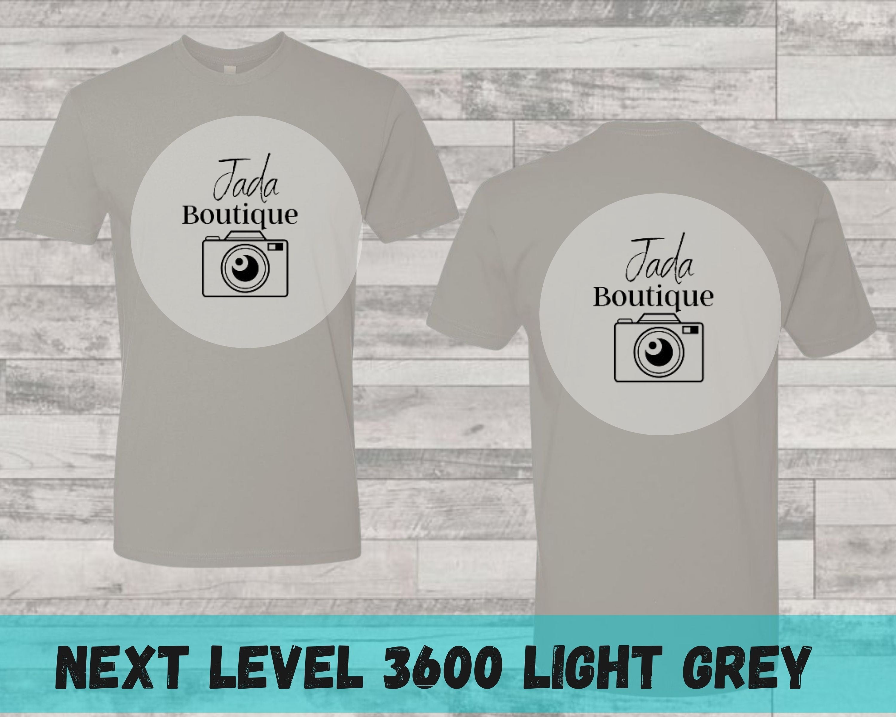 Front and Back Light Grey Tshirt Mockup 