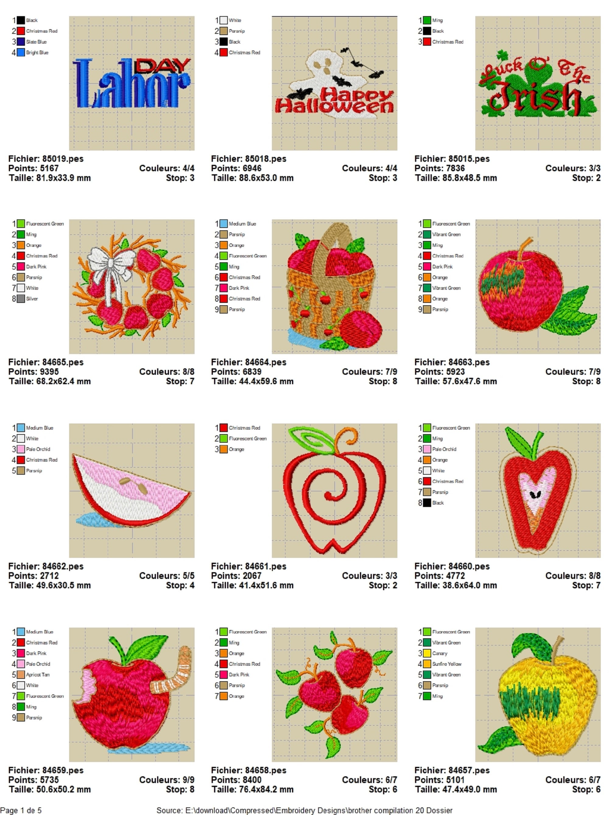 Brother Collection Pack 20 Embroidery designs Payhip