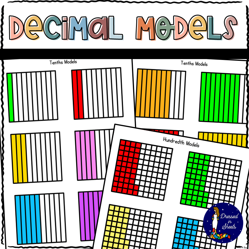 printable decimal models tenths and hundredths payhip