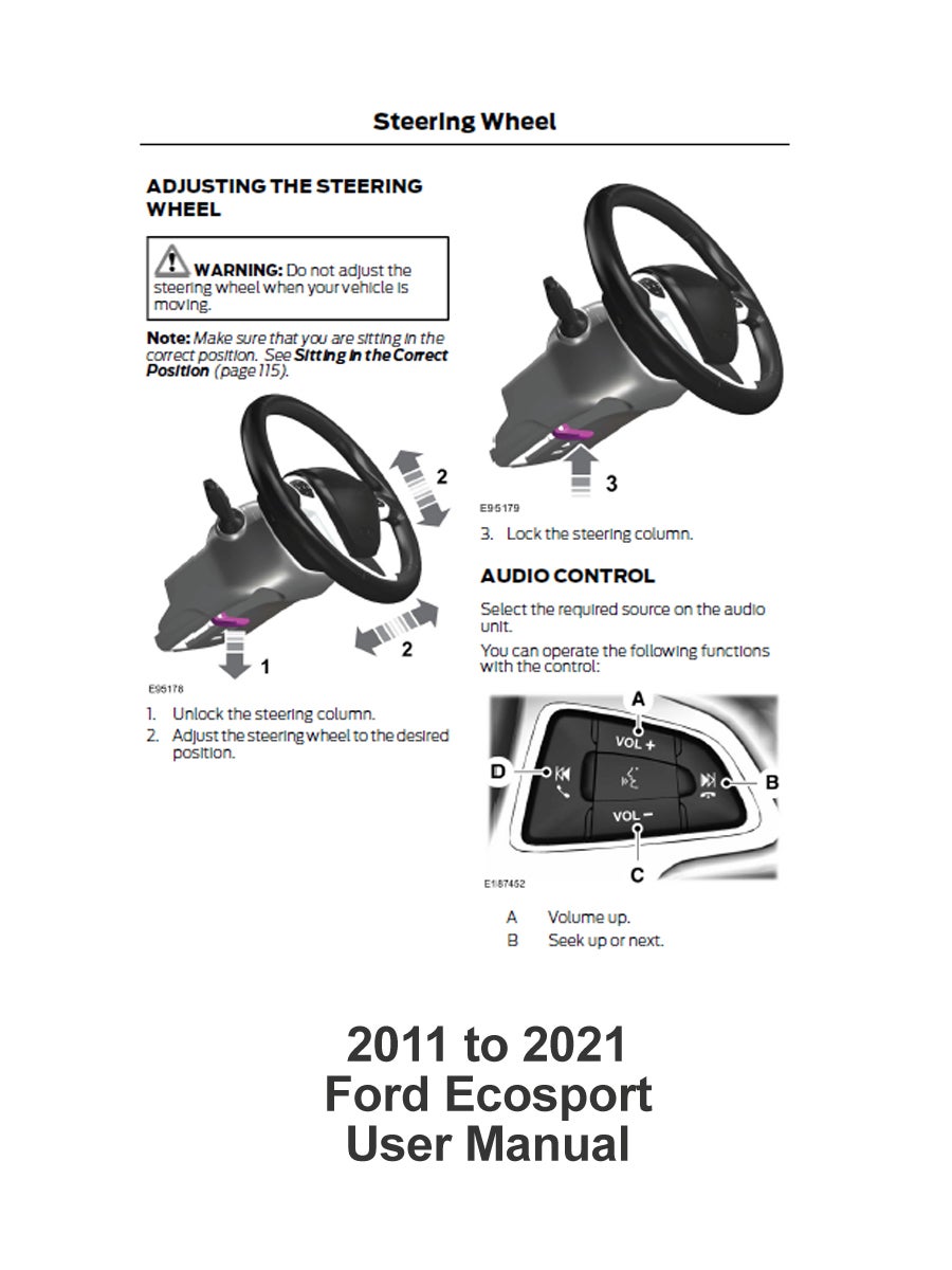 2017 to 2021 Ford Ecosport Owners Manual Payhip