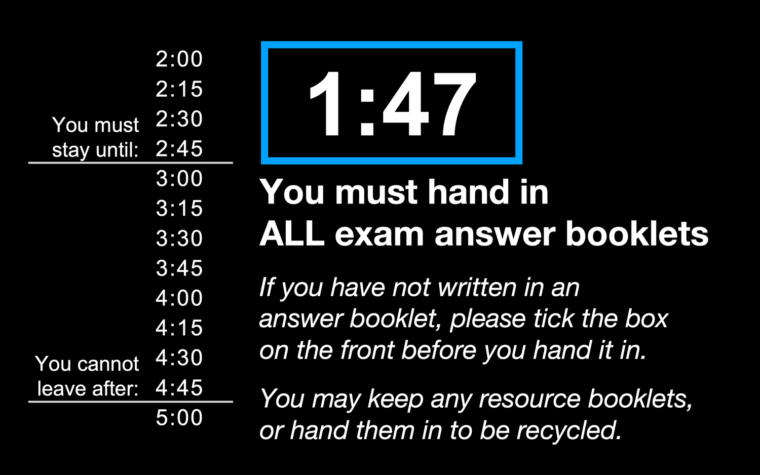 Exam Clock