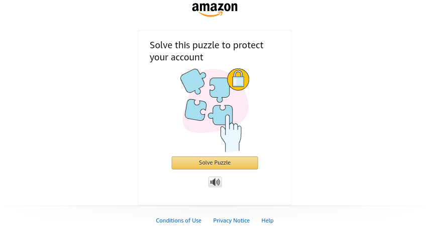 Solving puzzle while creating Amazon affiliate account