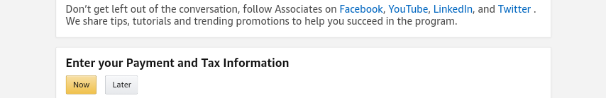 Joining Amazon affiliate program