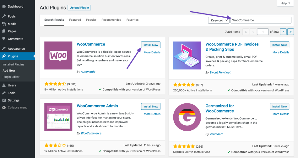 Install WooCommerce: creating jumia affiliate store