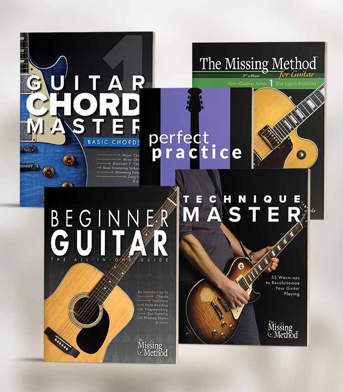 Beginner Guitar books from The Missing Method for Guitar