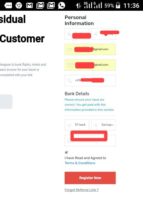 WakaNow referral account creation