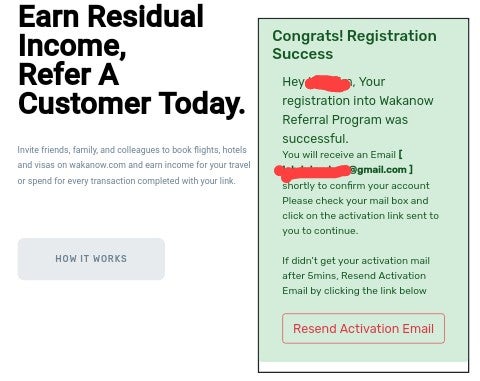 Verify your email address: WakaNow referral program